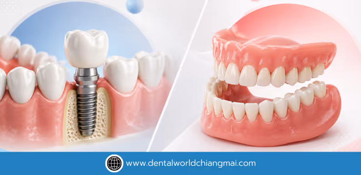 รากฟันเทียม vs ฟันปลอม: ข้อดี–ข้อเสียที่ควรรู้ก่อนเลือก